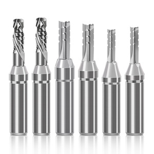 Vástago de <span class=keywords><strong>1</strong></span>/2 pulgadas TCT Mortising Up-Cut Spiral Solid Carbide CNC <span class=keywords><strong>Router</strong></span> Bits tres cuchillas 2 Cabezal de flauta para recortar y grabar - Product Image 2
