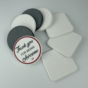 High Quality Custom Logo Design Clear Round Diatom Mud Mat Dish Drying <strong>Drinks</strong> Absorbent <strong>Coasters</strong> Diatomaceous Earth <strong>Coasters</strong> - Product Image 3