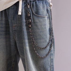 Cintura Vintage Estilo Punk-Couro Metal Calça Jeans Cruz Acessórios, Unisex Hip Hop Moda Cinto Cadeia - Product Image 4