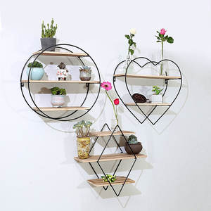 Artop Support de rangement décoratif mural en bois et métal Accessoires de cuisine solides Carton sculpté Circulaire Love Design pour garage - Product Image 4