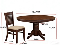 Vente flash : Ensemble de salle à manger moderne en bois 7 pièces, table ovale et 6 chaises en lin