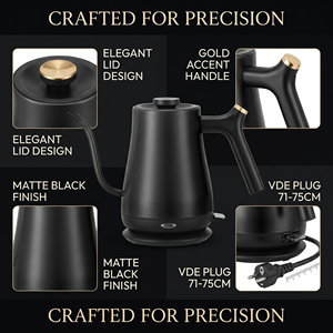 800ml Stovetop Gooseneck <b>Coffee</b> Kettle Custom Logo Smart Pour <b>Maker</b> Automatic Temperature Control Portable Car & Use Smart Tempe - Product Image 4