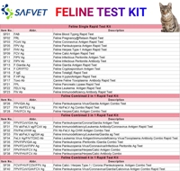 Alta sensibilidad Cuidado de mascotas Un paso Gato felino Tipo de sangre Tarjeta de prueba rápida Tipificación de sangre/Kits de prueba de agrupación