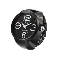 Reloj de Dedo Unisex KS LXRW-141 de AliExpress, Diseño Simple, Correa de Aleación, Movimiento de Cuarzo, Plateado