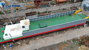 China Manufacturer Custom 100-1000 Ton Steel Deck Cargo <strong>Barge</strong> Ship for <strong>Sand</strong> and Cargo Transportation - Product Image 4