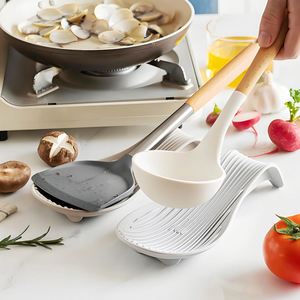 Food Grade <b>Silicone</b> Spoon & Spatula Rest, BPA Free Heat Resistant, Stove Top Countertop Kitchen <b>Tool</b> Holder - Product Image 3