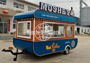 Customized Fiberglass Aluminum Mobile Kitchen Coffee Cart Food Truck Ice Cream Insulated Compartments Candy Chips Service Rust - Product Image 4
