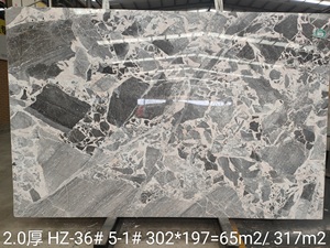 Marbre gris élégant importé d'Italie |   Carrelage de sol poli et émaillé imperméable, décoration haut de gamme pour les murs et les sols de la cuisine et de la salle à manger - Product Image 2