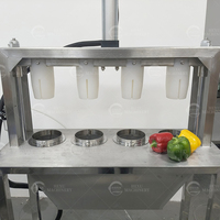 Hexu 304 RVS Paprika Ontkerningsmachine met Motor, Multifunctioneel voor Groente- en Fruitverwerking