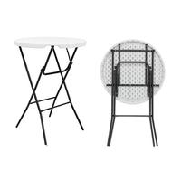 Vente en gros bon marché table de cocktail pliable en plastique HDPE de 42 po de hauteur pour fêtes en plein air