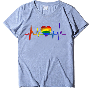 T-shirt manches courtes pour femmes, décontracté et élégant, couleur bonbon, avec hologramme imprimé, à la mode, Harajuku - Product Image 4