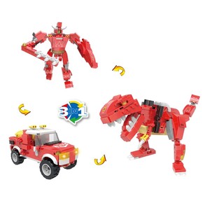 COGO 3 en 1 Jouets éducatifs pour enfants, <span class=keywords><strong>robot</strong></span> dinosaure, <span class=keywords><strong>camion</strong></span>, blocs de construction transformables - Product Image 1