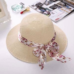 Female Seaside Sunshade Summer Wholesale Wide Brim Knitted <b>Straw</b> Bucket <b>Hats</b>-Image Style Travel & Fishing - Product Image 2