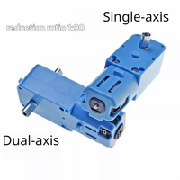 Moteur à engrenages TT130 1:90 110 tr/min, engrenages métalliques bleus, 3V 6V 12V, moteur de réduction CC à axe simple ou double pour voiture intelligente, robot, bricolage