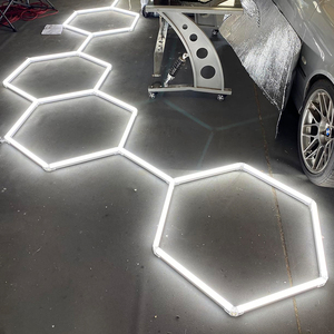 Шестигранные потолочные светильники HanYin на заказ, освещение в гараже с регулируемой яркостью, лидер продаж, сотовое освещение 2024 - Product Image 1