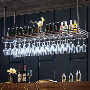 Accueil Restaurant étagère à vin rouge bar magasin de thé au lait étagère à verres à vin suspendus - Product Image 3