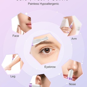 Tondeuse 2-en-1 pour poils du nez et des oreilles avec écran LED pour femmes et hommes, tondeuse à sourcils portable et étanche pour l'épilation du visage - Product Image 5