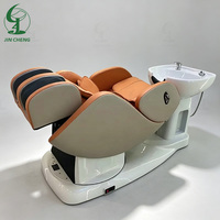 Chaise électrique de shampooing de massage de lit de station thermale de tête de salon de coiffure de Jincheng avec la circulation de l'eau