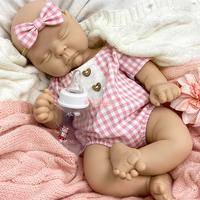 Poupée Reborn réaliste en silicone pleine grandeur (45 cm) garçon et fille, non peinte/peinte, toucher doux, lavable, collectionnable, pour collection de poupées