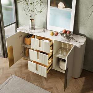 Table étroite murale simple dorée italienne montante, dessus de table en bois massif de luxe léger, table console d'entrée - Product Image 2