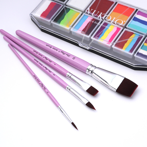 Kit Profesional de 10 Pinceles en Miniatura con Puntas de Pelo de Nailon para Acrílico, Óleo, Acuarela, Gouache y Pintura Facial para Artistas - Product Image 5