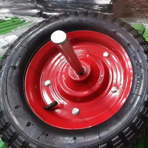 Patrón de Peine de <span class=keywords><strong>rueda</strong></span> de goma neumática, 14 pulgadas, 3,50-8, 4pr con <span class=keywords><strong>eje</strong></span> de 240x20mm para <span class=keywords><strong>carretilla</strong></span> - Product Image 1