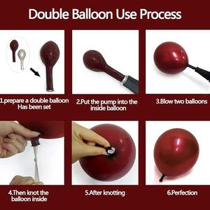 Kit d'arche de guirlande de ballons en latex bordeaux best-seller avec ballons confettis rose et or pour décorations de fête d'anniversaire et de mariage - Vente chaude - Product Image 4