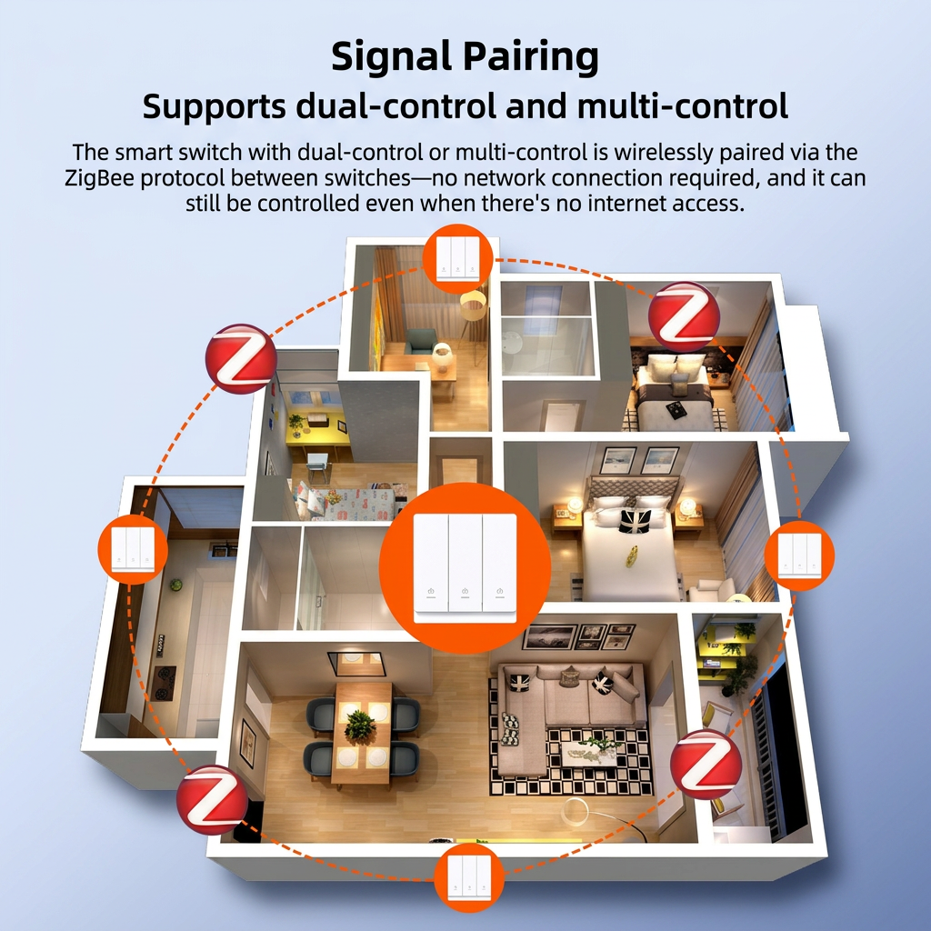 10A Zigbee Smart Switch IP66 Rated 240V with App Control Remote & Voice Control AG Matte Glass · image 3