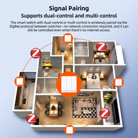 Interrupteur intelligent Zigbee 10A, indice de protection IP66, 240V, avec contrôle par application, télécommande et commande vocale, verre mat AG