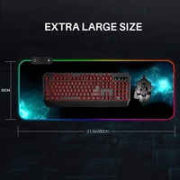 Tapis de souris extra Large, retro-éclairé rvb, pour ordinateur de jeu