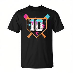 T-shirt Baseball 10Th Birthday Ice Cream Drip pour garçon de 10 ans - Product Image 2