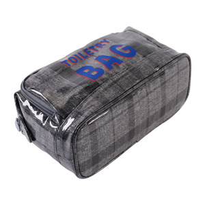 Transparent Organizer Make up Toiletry Set Logo Luxury Cosmetics Ruffle Travel Makeup Custom Pouch Custom Pvc Cosmetic <b>Bag</b> - Product Image 3