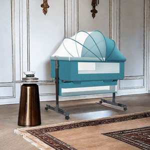 Cuna Portátil para Niños con Mosquitero y Cesta de Almacenamiento, Cunas Rodantes para Dormitorio o Cuarto de Bebés - Product Image 4