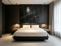 Grande dalle en pierre frittée JBN, noir mat et blanc, 800x2600mm, pour salle à manger, chambre, salon, aménagement paysager, garantie 5 ans, décorative, moderne