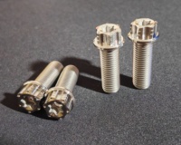 Baut Flens Kepala Torx Paduan Titanium GR5 dengan Finishing Poles, Warna Kustom, Baut Motor Titanium