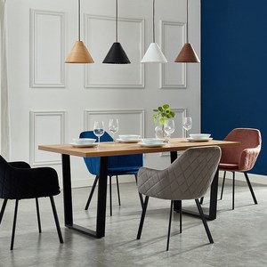 كراسي طعام بالجملة، كراسي عصرية للمطاعم بأغطية قماشية، كراسي طعام مبطنة بالمخمل الوردي - Product Image 5