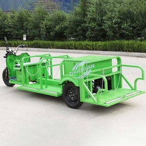 Triciclo Eléctrico de Saneamiento de Carrocería Abierta de 6 Cubetas con Parasol, Camión de Transferencia de Residuos de 1000W para Limpieza de Calles Comunitarias - Product Image 3