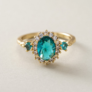 Anello con Design Floreale Ovale, Stile Creativo per Donne - Product Image 6