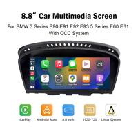 Écran de voiture 8,8 pouces pour BMW E60 E90 CCC CIC Linux, CarPlay sans fil, Android Auto, Plug&Play ; démarrage en 5 secondes, 2005-2010, DSP, commande au volant