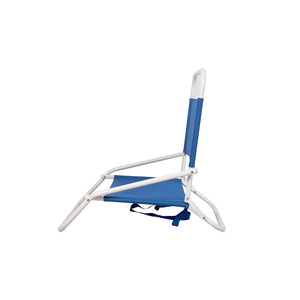 Silla de playa plegable para exteriores, asiento bajo portátil de 60x51x56cm con reposabrazos y respaldo para acampar y pescar - Product Image 2