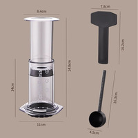 Cafetière à piston portable d'extérieur, bouilloire à pression manuelle, cafetière pour le camping et les voyages