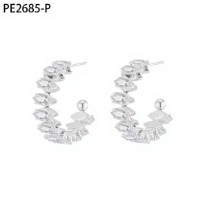 Amy Amy <b>Cuff</b> <b>Earrings</b> <b>Silver</b> Plated Zircon PE2685 Women's Party Jewelry Trendy Fashion - Product Image 1
