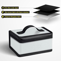 Sac de transport antidéflagrant pour batteries au lithium, sac de sécurité pour cellules au lithium pour le transport aérien, pochette de sécurité pour batteries au lithium pour le fret et l'expédition