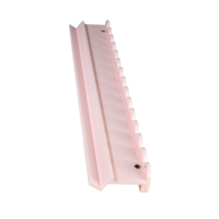 Étagère d'affichage en acrylique personnalisée avec des tuiles de Mahjong ondulées de couleur Sakura rose de 19 pouces, couleur Pantone personnalisable