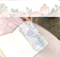 Couverture de carnet personnalisée PinGlory A5 en tissu de luxe, lin doux, broderie, pour étudiants, respectueuse de l'environnement, pour le bureau