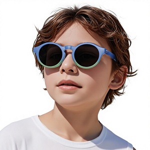 Nuovi Occhiali da Sole Pieghevoli TR Polarizzati Rotondi con Montatura Completa per Bambini 3-12 Anni, Protezione UV400, Gradiente, Moda Outdoor 2026 - Product Image 2