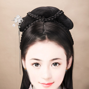 กิ๊บติดผม, เครื่องประดับศีรษะ, เครื่องประดับผมแบบฮั่นฟู่ของจีนโบราณ, กิ๊บติดผมพู่ดอกไม้, กิ๊บติดผม, สไตล์จีน - Product Image 4