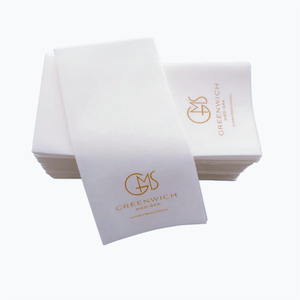 Serviettes jetables blanches de haute qualité avec logo, sensation lin, douces, <span class=keywords><strong>en</strong></span> <span class=keywords><strong>papier</strong></span> Airlaid, personnalisation usine - Product Image 2