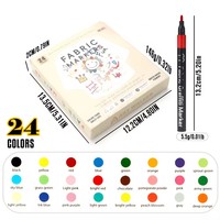 Marqueur textile lavable permanent pour vêtements, marqueur de peinture textile DIY pour T-shirt, toile et art