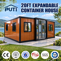 Grande maison modulaire pliable contemporaine de 40 pieds à 3 chambres, extensible, pour usage résidentiel, bureau et hôtel